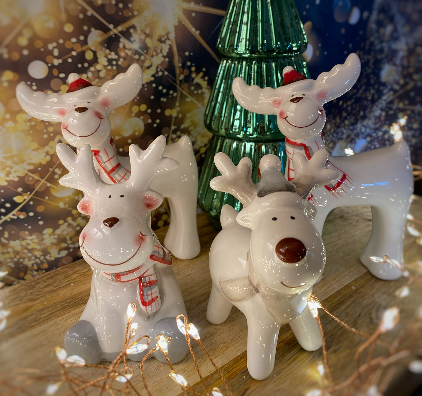 Grey reindeer ornament