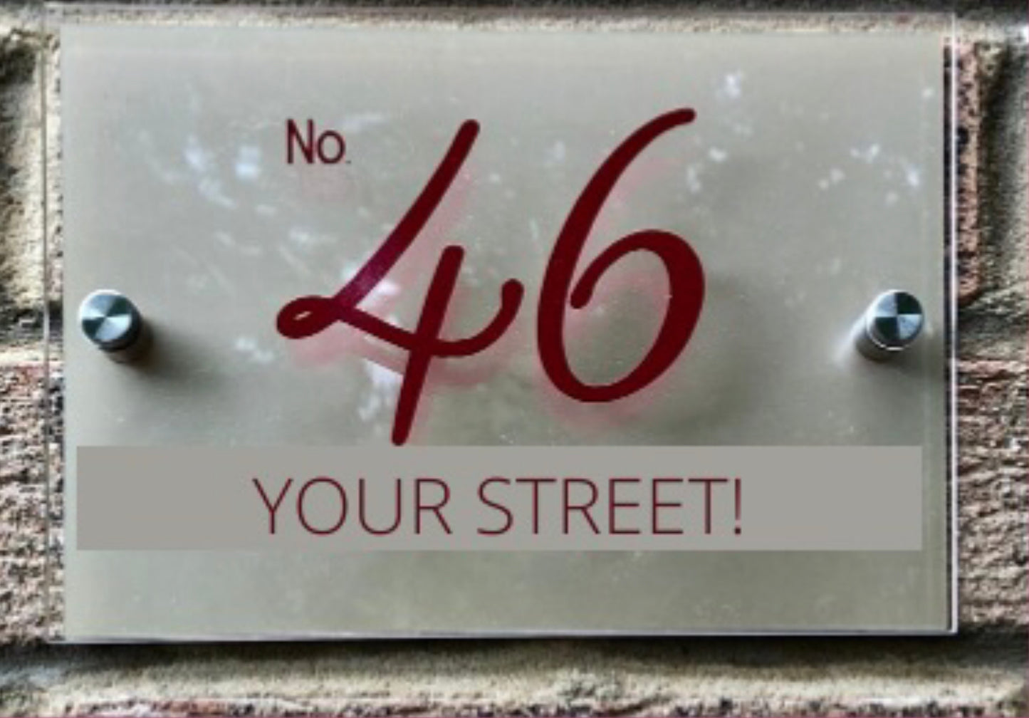 House Name/Numbers: fully personalised with a choice of backing, font and style - Lilybet loves