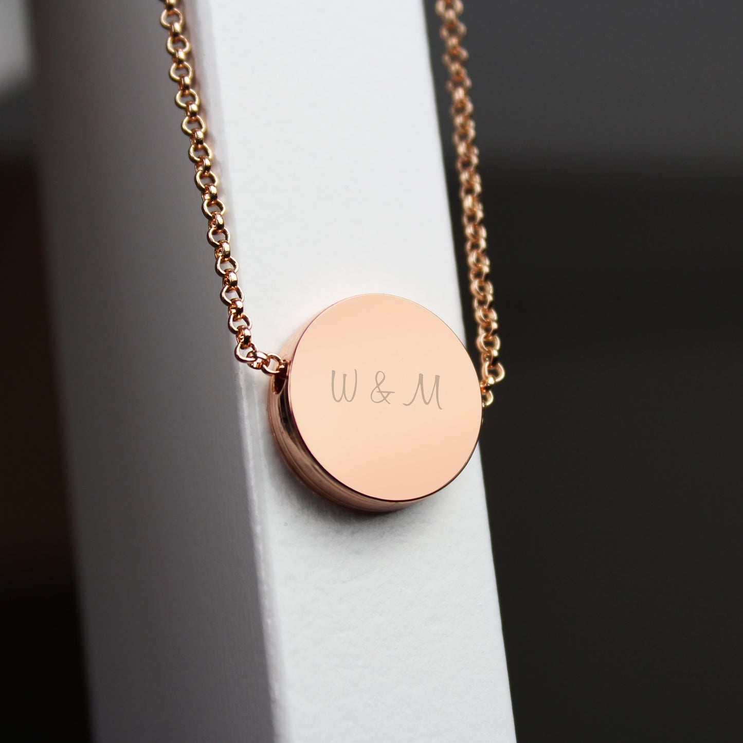 Rose gold tone disc necklace - Lilybet loves