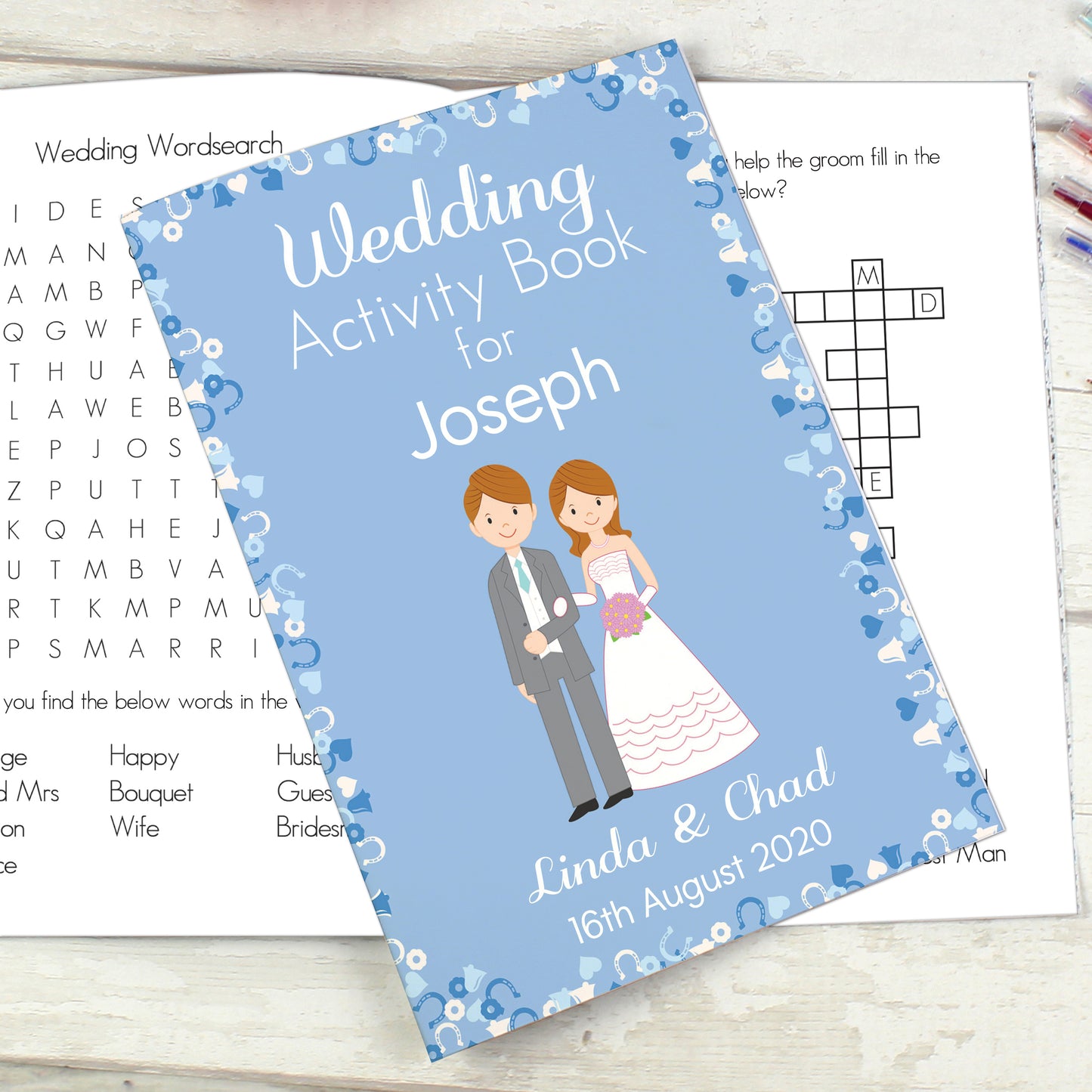 Wedding activity book for girls and boys, personalised - Lilybet loves