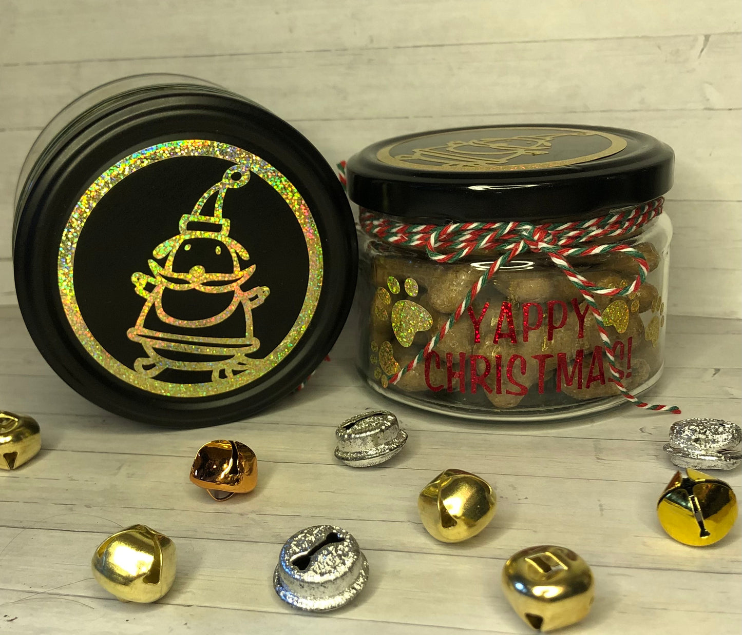 Yappy Christmas dog treat jar - Lilybet loves