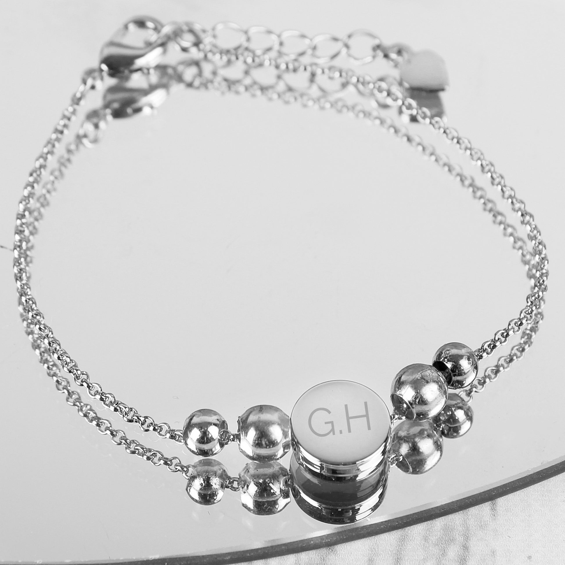 Silver plated initials bracelet - Lilybet loves