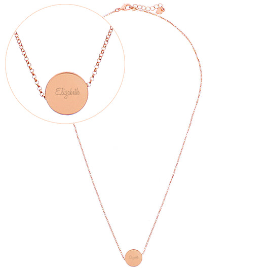 Rose gold tone disc necklace - Lilybet loves