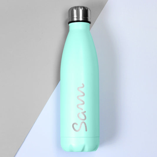 Pale blue insulated Island themed drinks bottle - Lilybet loves