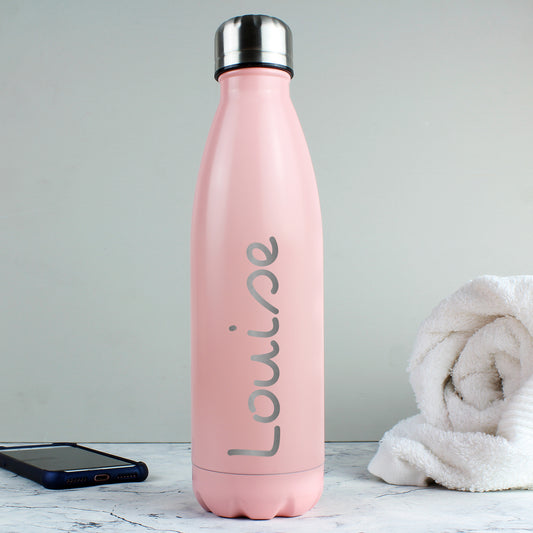 Island themed pink insulated drinks bottle - Lilybet loves