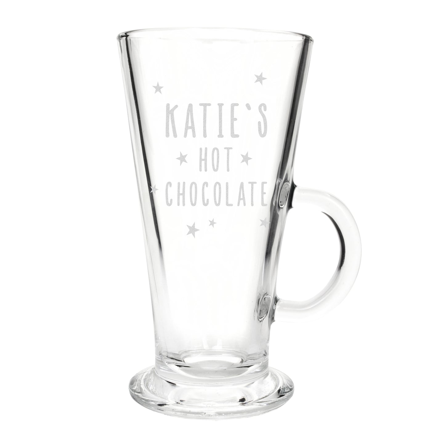 Personalised hot chocolate glass