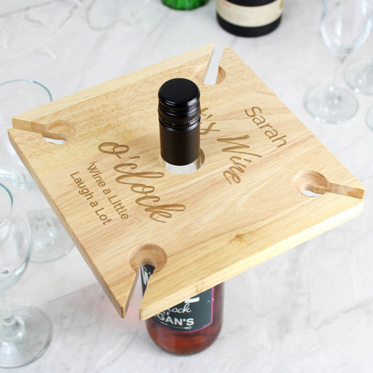 Wine O'clock four wine glass holder and bottle butler - Lilybet loves