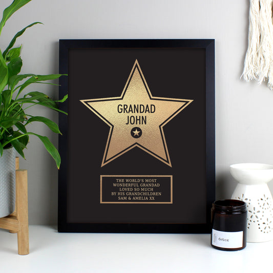 Walk of fame star framed print - Lilybet loves