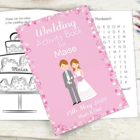 Wedding activity book for girls and boys, personalised - Lilybet loves