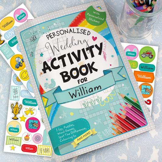 Wedding activity book with stickers, personalised - Lilybet loves